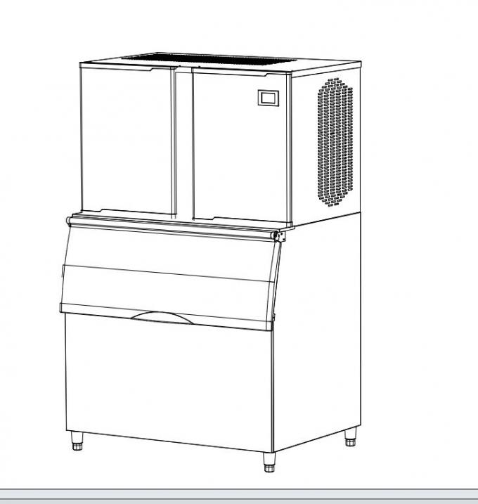 Kostkarka do lodu ze stali nierdzewnej R401A 60 kg Chłodzenie powietrzem 15